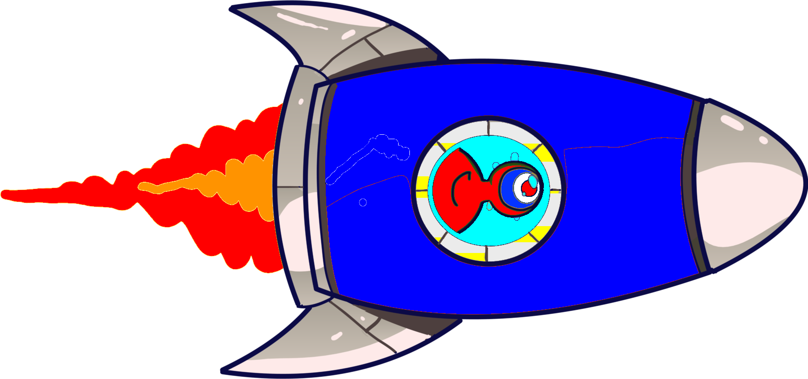 Spaceship - Space Jump1 Clipart (1652x776), Png Download