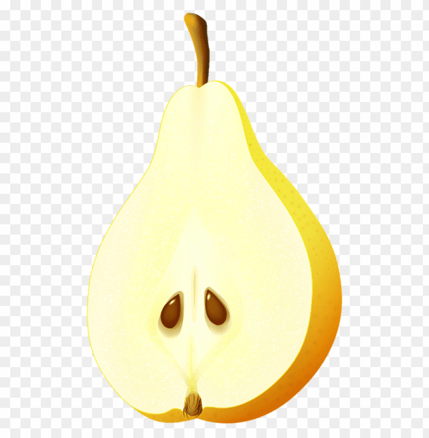 Free Png Half Pear Png Vector Png - Asian Pear Clipart (840x859), Png Download