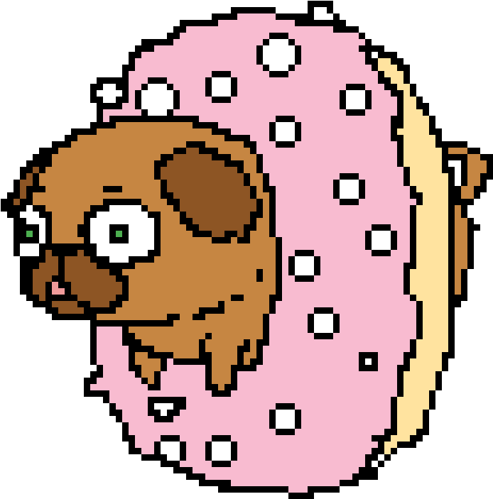 Dogo In A Doughnut Clipart (1125x900), Png Download