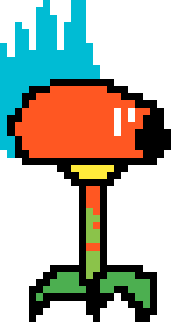 Blue Fire Peashooter - Cross Stitch Patterns Charmander Clipart (577x1081), Png Download