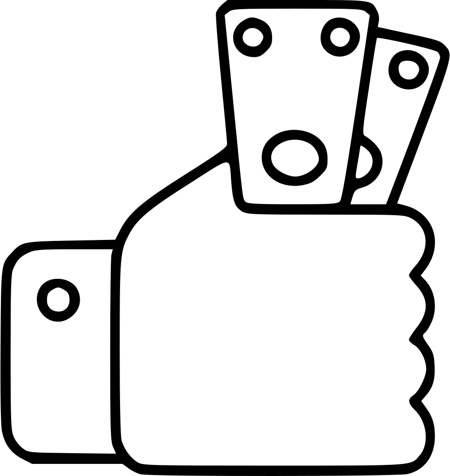 Holding Money Banknote Money Currency Investment Purchase - Illustration Clipart (926x980), Png Download