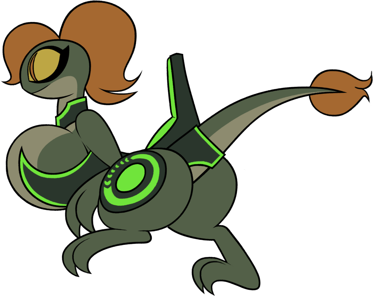 Patreon Request, A Raptor Babe Mount - Cartoon Clipart (1280x1046), Png Download