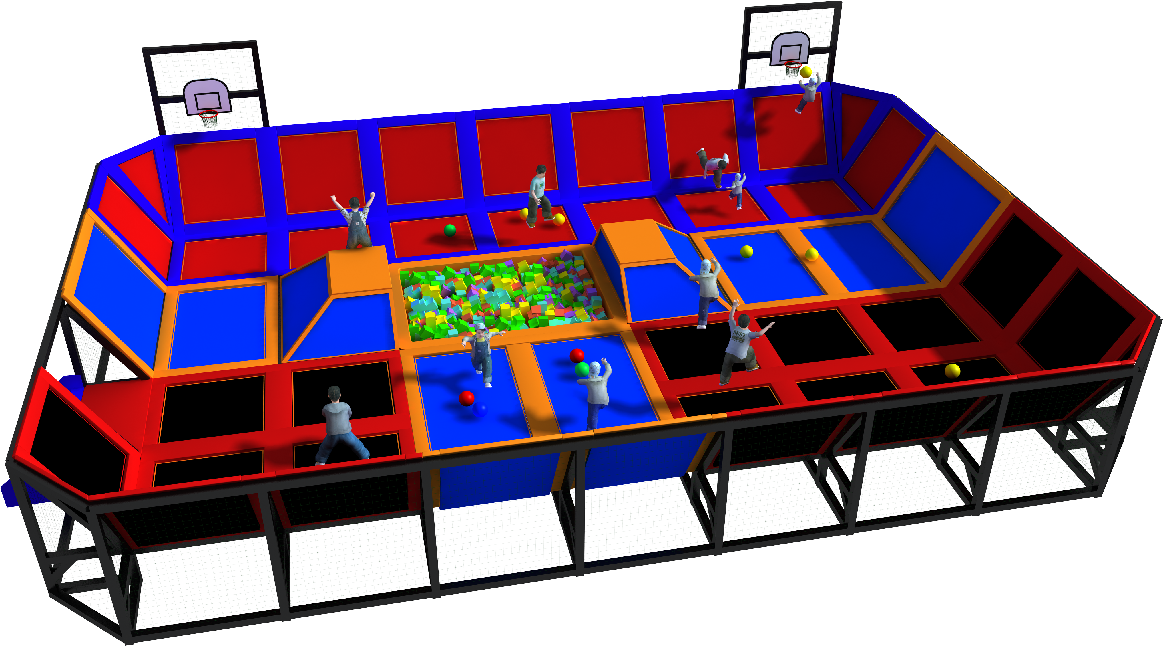 Asi-amusement Services International - Elevation Trampoline Et Amusement Clipart (4252x3248), Png Download