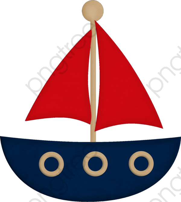 Cartoon Simply Decorated Boats Sail - Barco Para Imprimir Clipart (600x669), Png Download