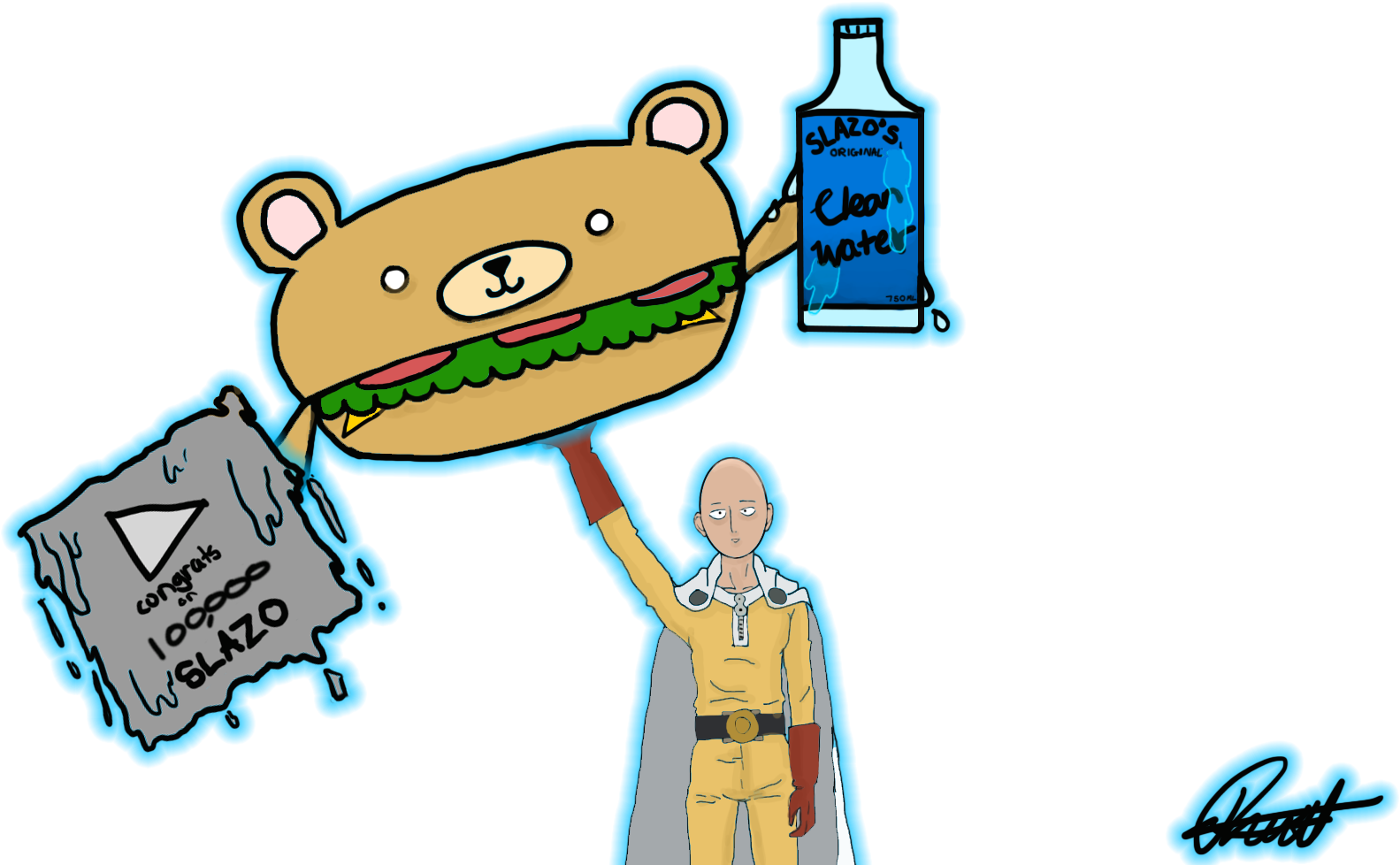 So I Pretty Much Drew Whats On Slazo`s Shelf - Cartoon Clipart (1920x1080), Png Download