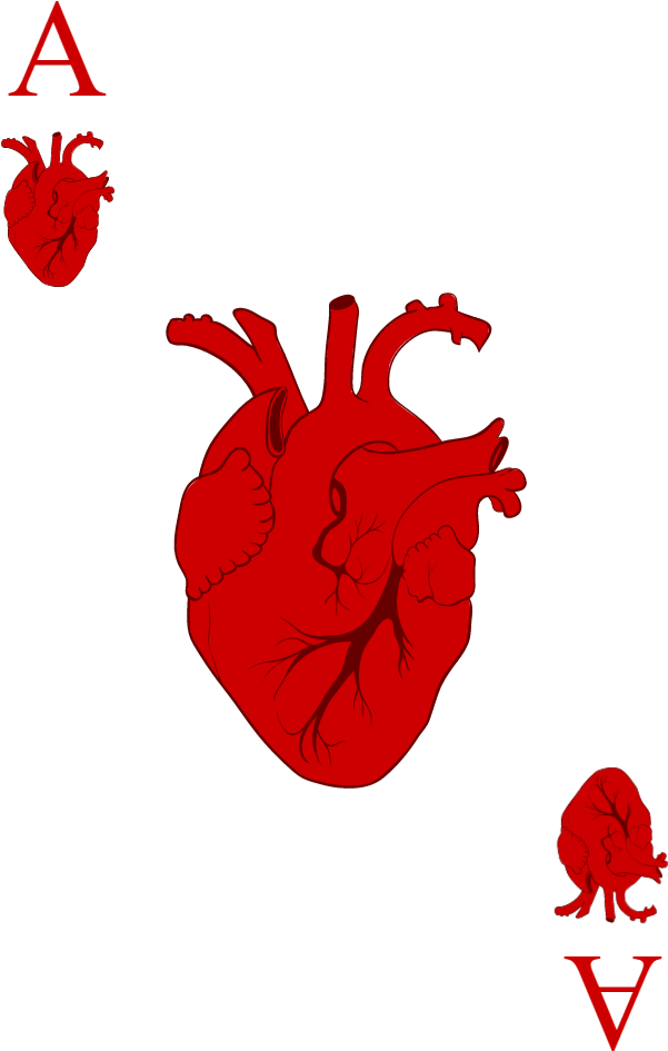 Ace Of Hearts - Illustration Clipart (601x945), Png Download