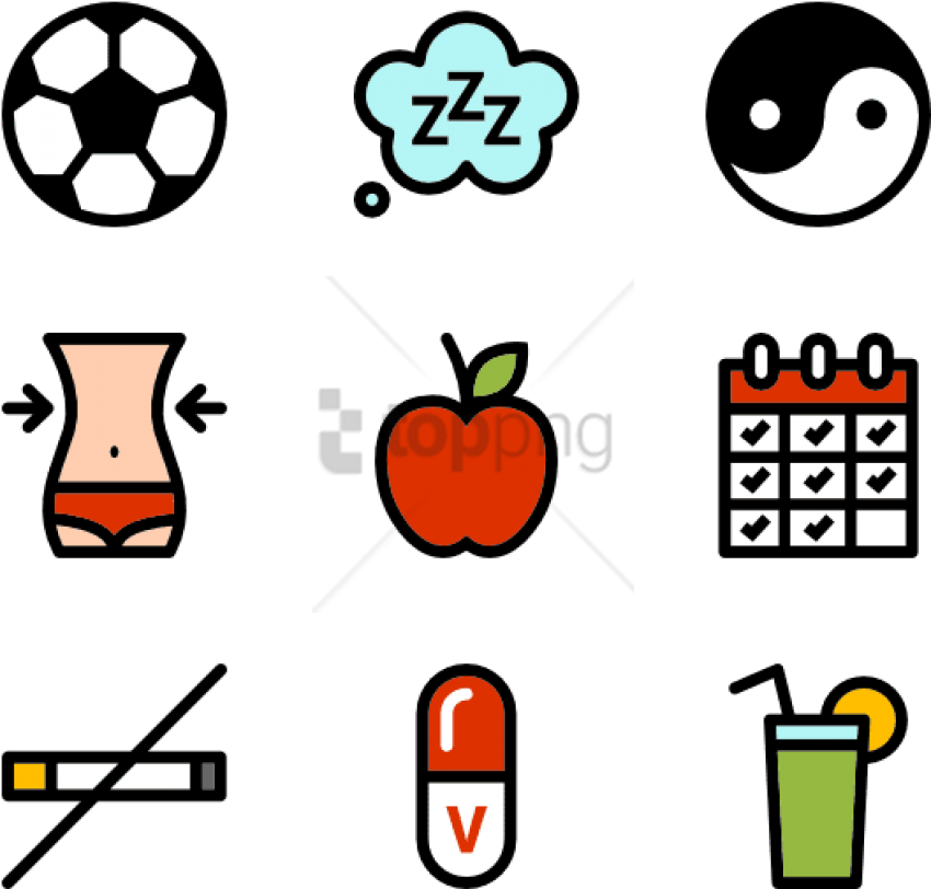 Fitness Icon Packs - Fitness Colors Icon Png Clipart (850x812), Png Download