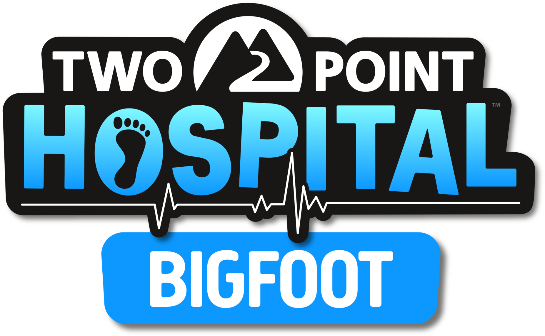 Two Point Hospital Bigfoot Logo - Graphic Design Clipart (1853x1145), Png Download