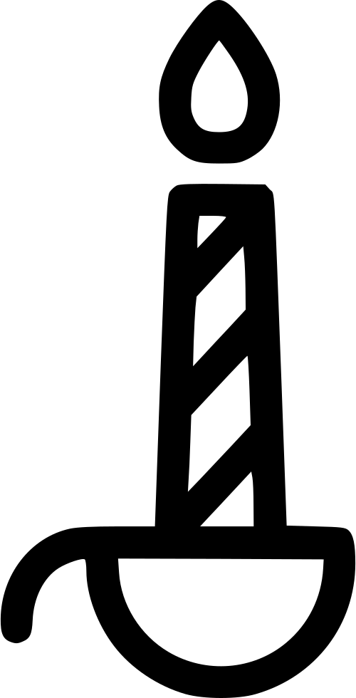 Candle Light Svg Png Icon Free Download Clipart (500x980), Png Download