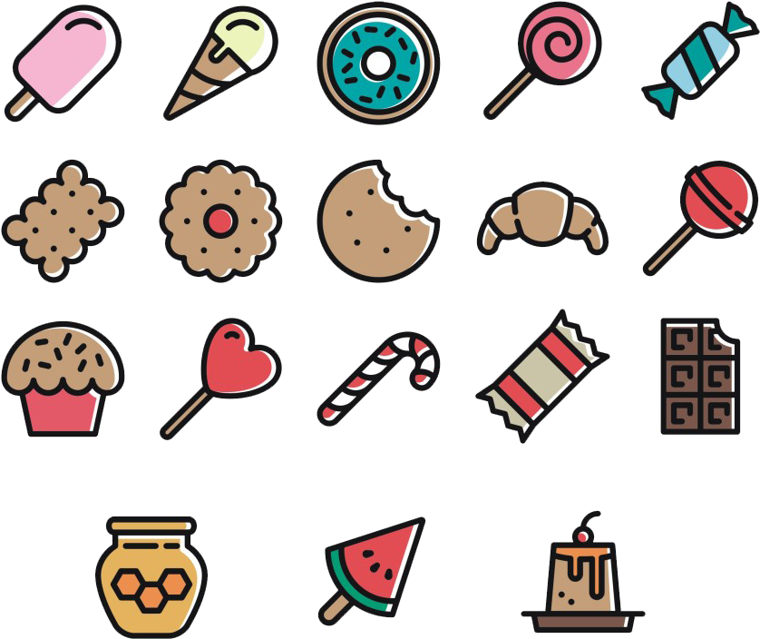 Ice Cream Candy Dessert Icon - Desenhos De Doces Fáceis Clipart (838x704), Png Download