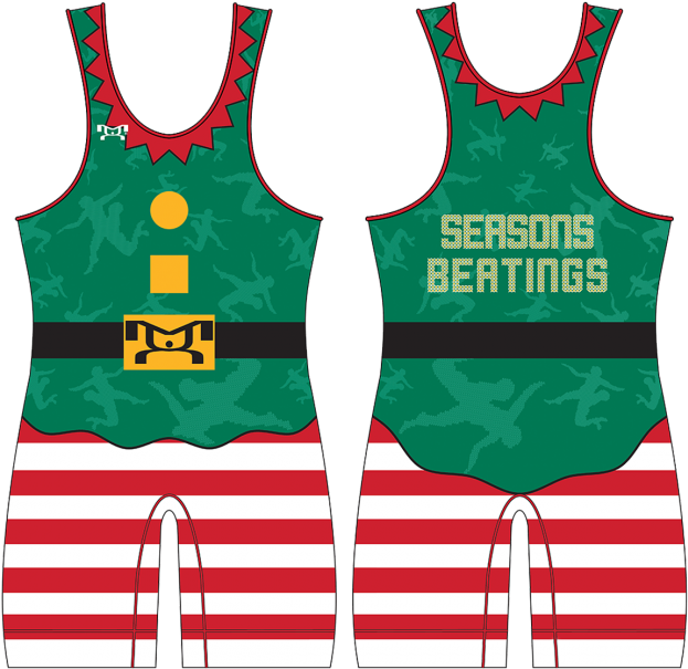Christmas Wrestling Singlet Clipart (650x650), Png Download