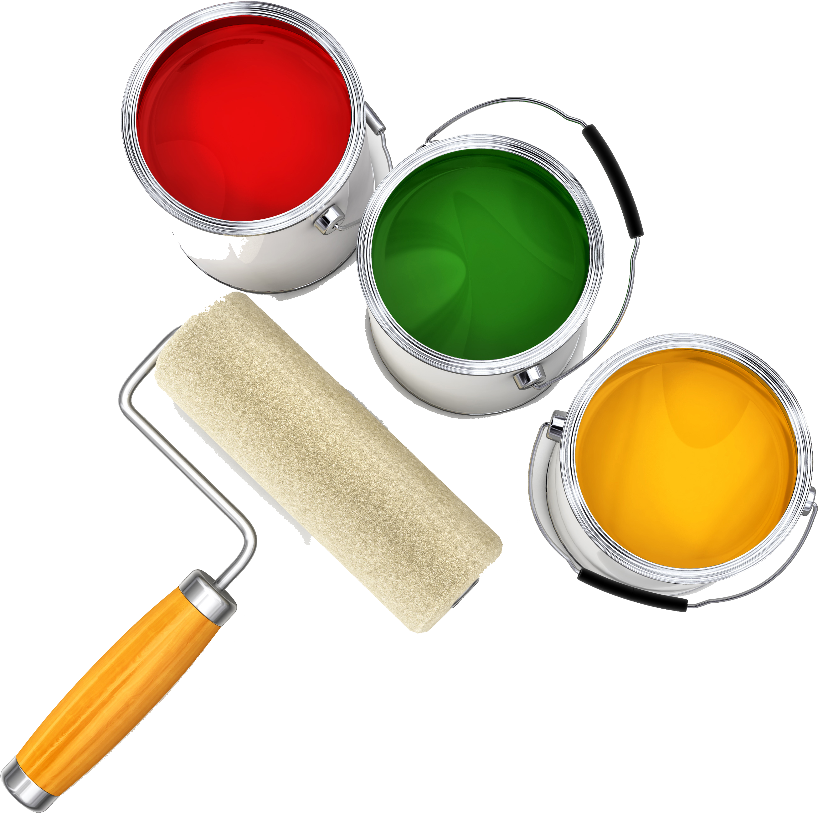 And House Bucket Roller Paint Spray Painter Clipart - Painter And Decorator - Png Download (3000x3000), Png Download