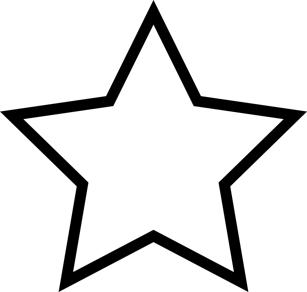 Transparent Black Star Outline Clipart (980x932), Png Download