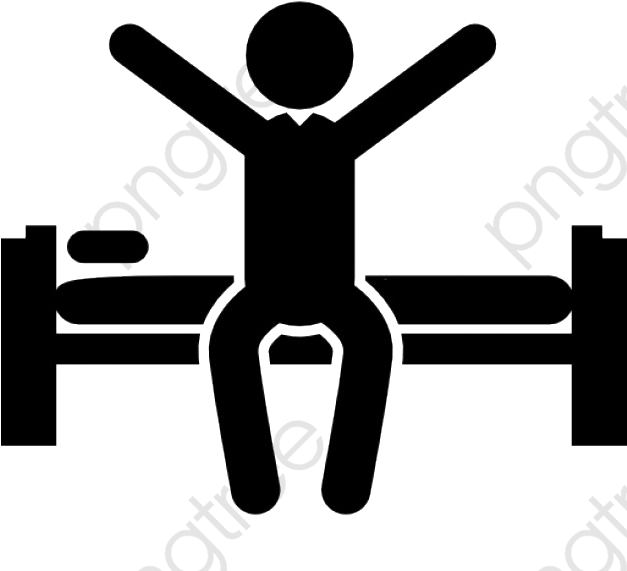 Wake Up Stretching - Waking Up Clipart Black And White - Png Download (626x626), Png Download