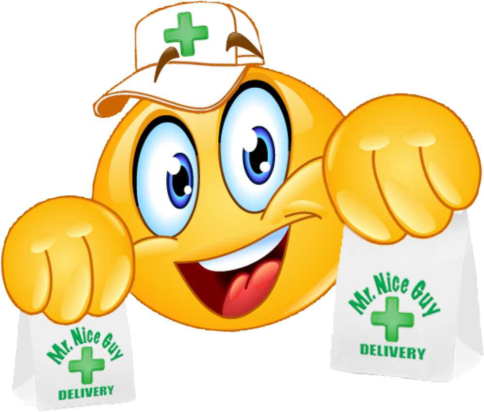 Mr Delivery Medical Marijuana - Emoji Clip Art Free - Png Download (1024x918), Png Download
