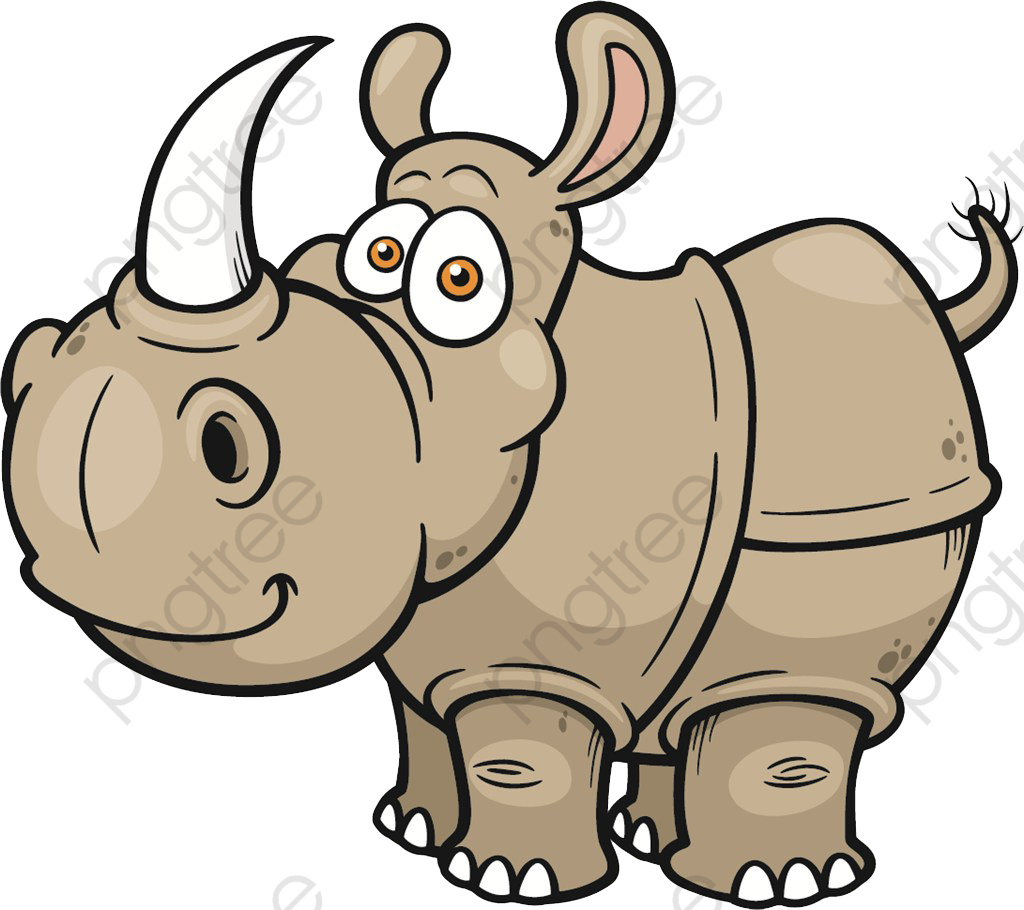 Buffalo Clipart Color - Rhino Cute - Png Download (1024x910), Png Download