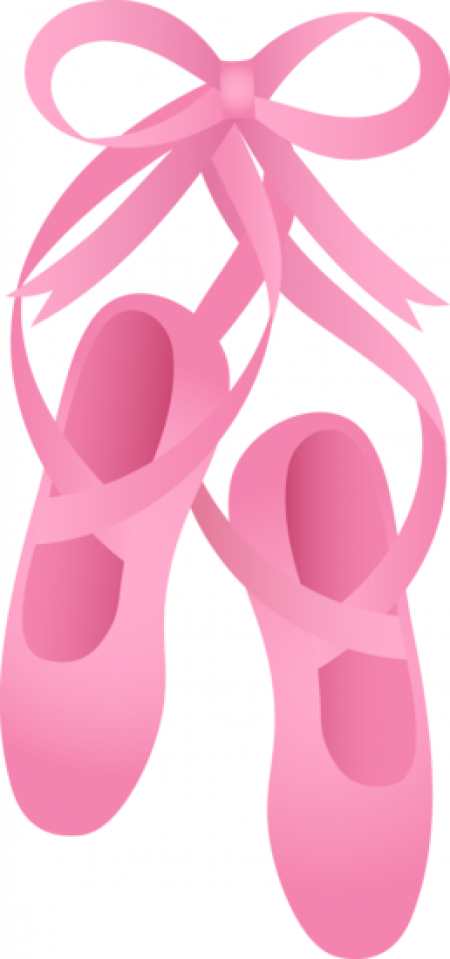Ballerina Shoes Clipart - Ballet Slippers Clipart - Png Download (450x959), Png Download