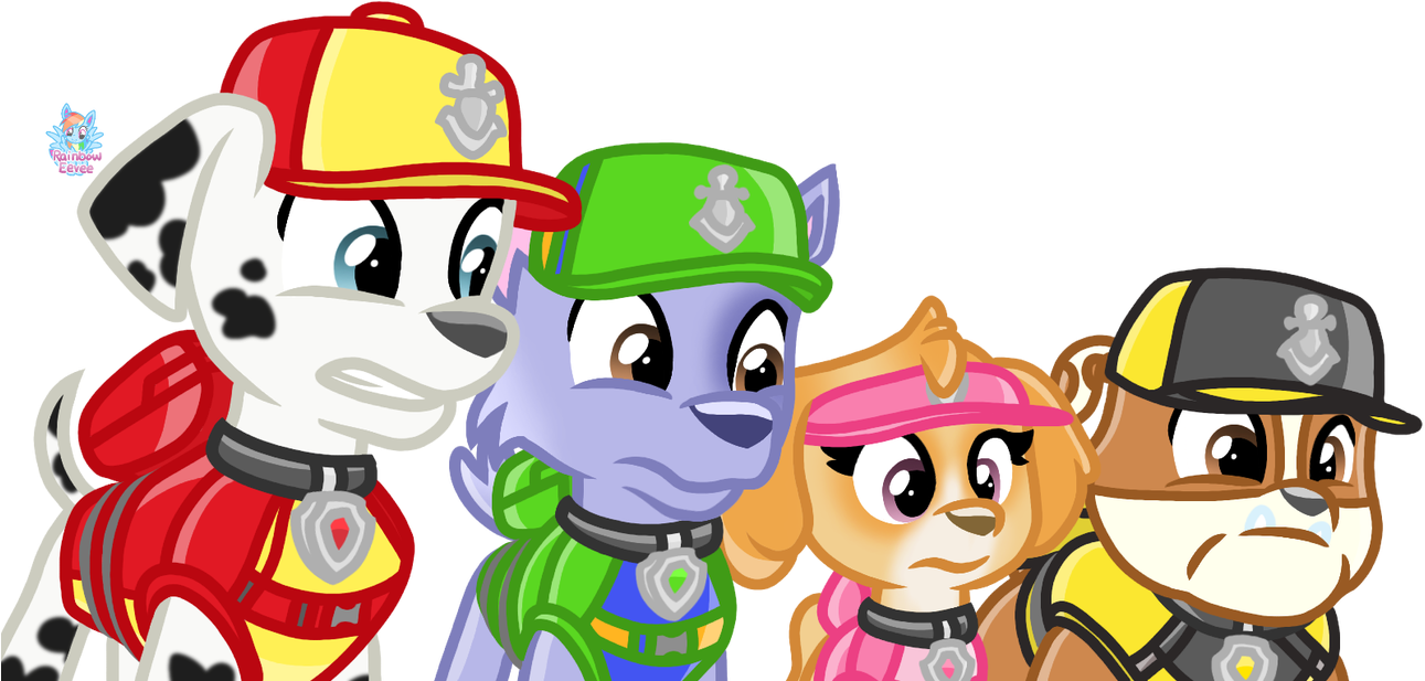 Paw Patrol Sea - Cartoon Clipart (1297x616), Png Download