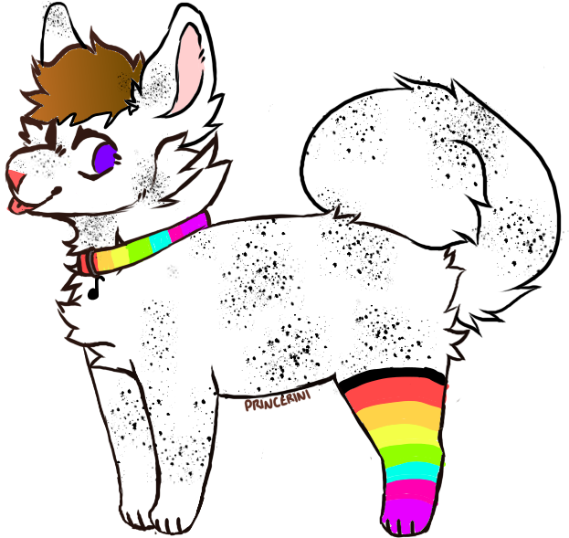 Rainbow Dalmation Chow Chow Mix Adopt Ota Open - Cartoon Clipart (800x800), Png Download