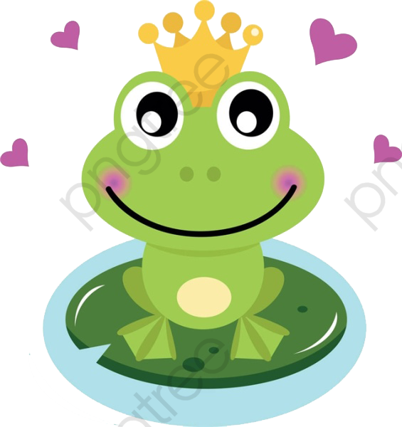Cute Frog Prince - Frog Cute Cartoon Clipart (565x600), Png Download