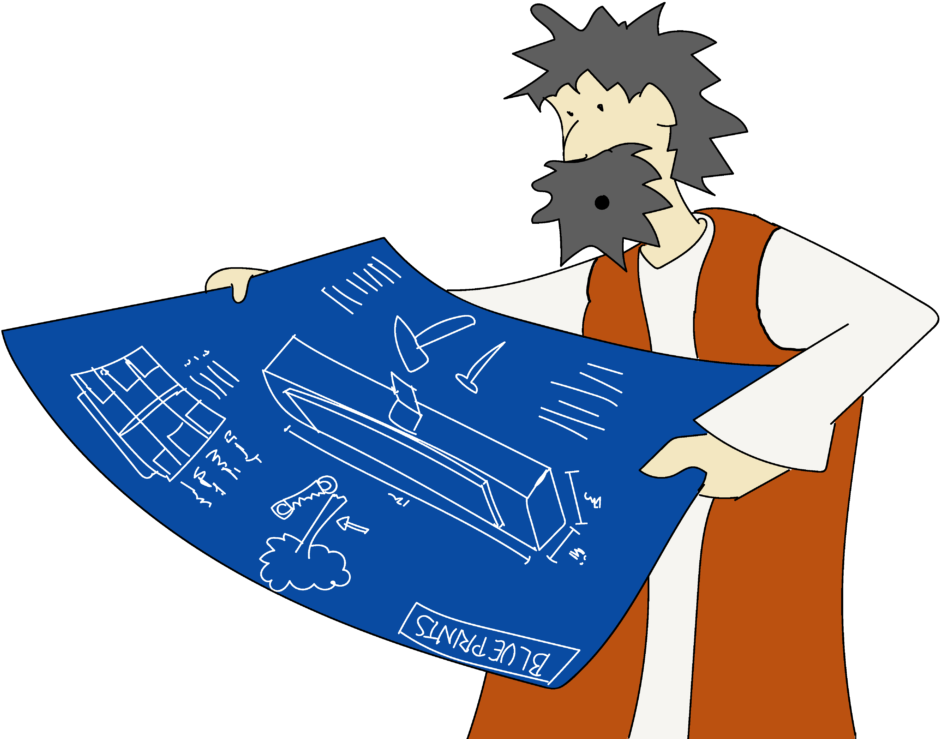God Told Noah To Build A Giant Ark - Cartoon Clipart (1024x768), Png Download