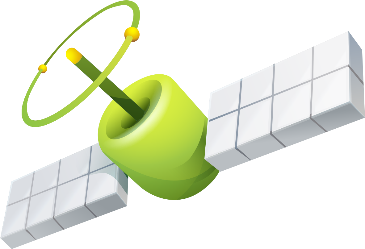 Earth Satellite Model Natural Cartoon Free Hd Image - ดาวเทียม แบบ การ์ตูน Clipart (1181x1181), Png Download