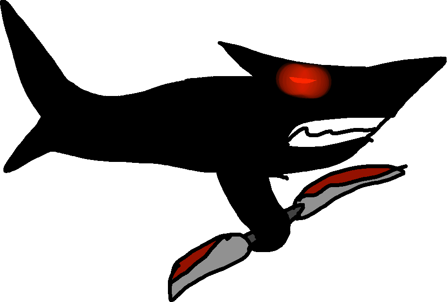 Shark - Depths - Cartoon Clipart (921x623), Png Download