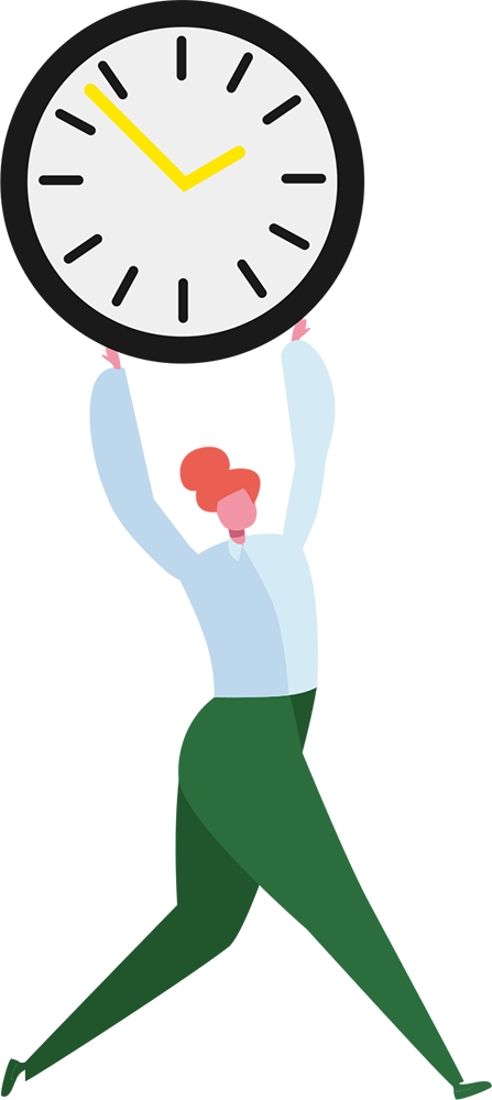 Finish Faster, Feel Happier - Clock Symbol For Time Clipart (447x1000), Png Download