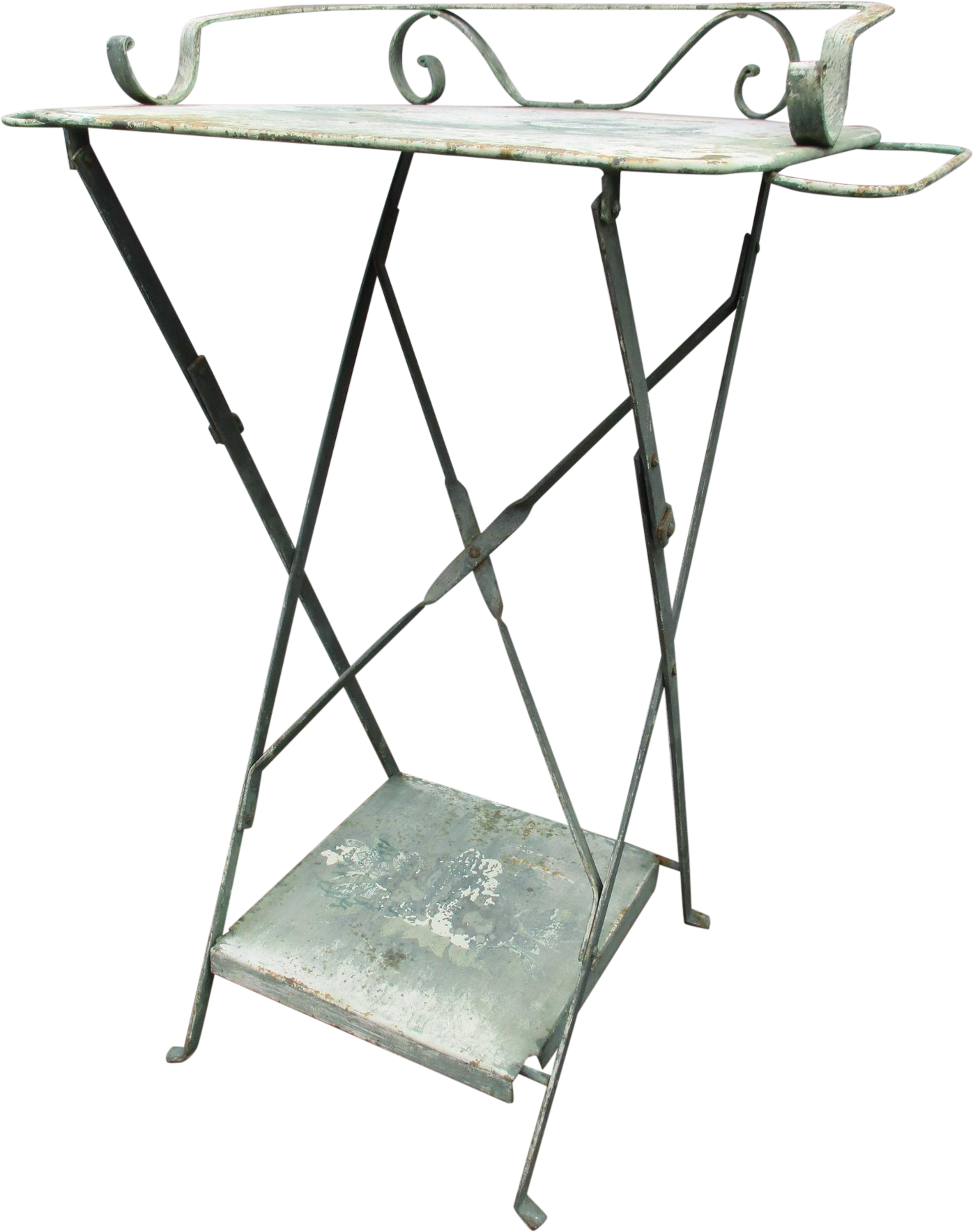 Metal Washstand Folding Side Table European Wash - Outdoor Tables Clipart (1550x1962), Png Download