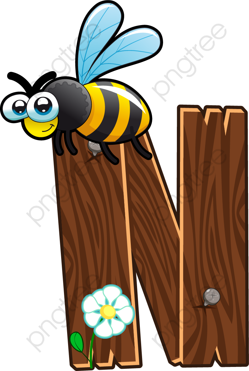 Bumblebee Clipart Graduation - N Alphabet Cartoon - Png Download (794x1184), Png Download