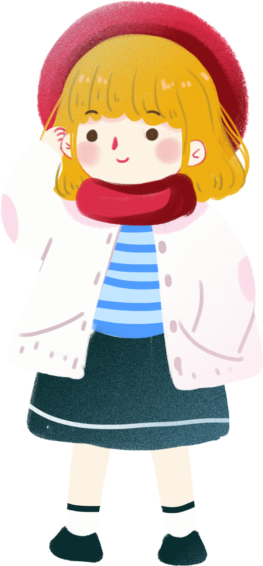 Cartoon Cute Child Girl Png And Psd - Cartoon Clipart (2000x2000), Png Download