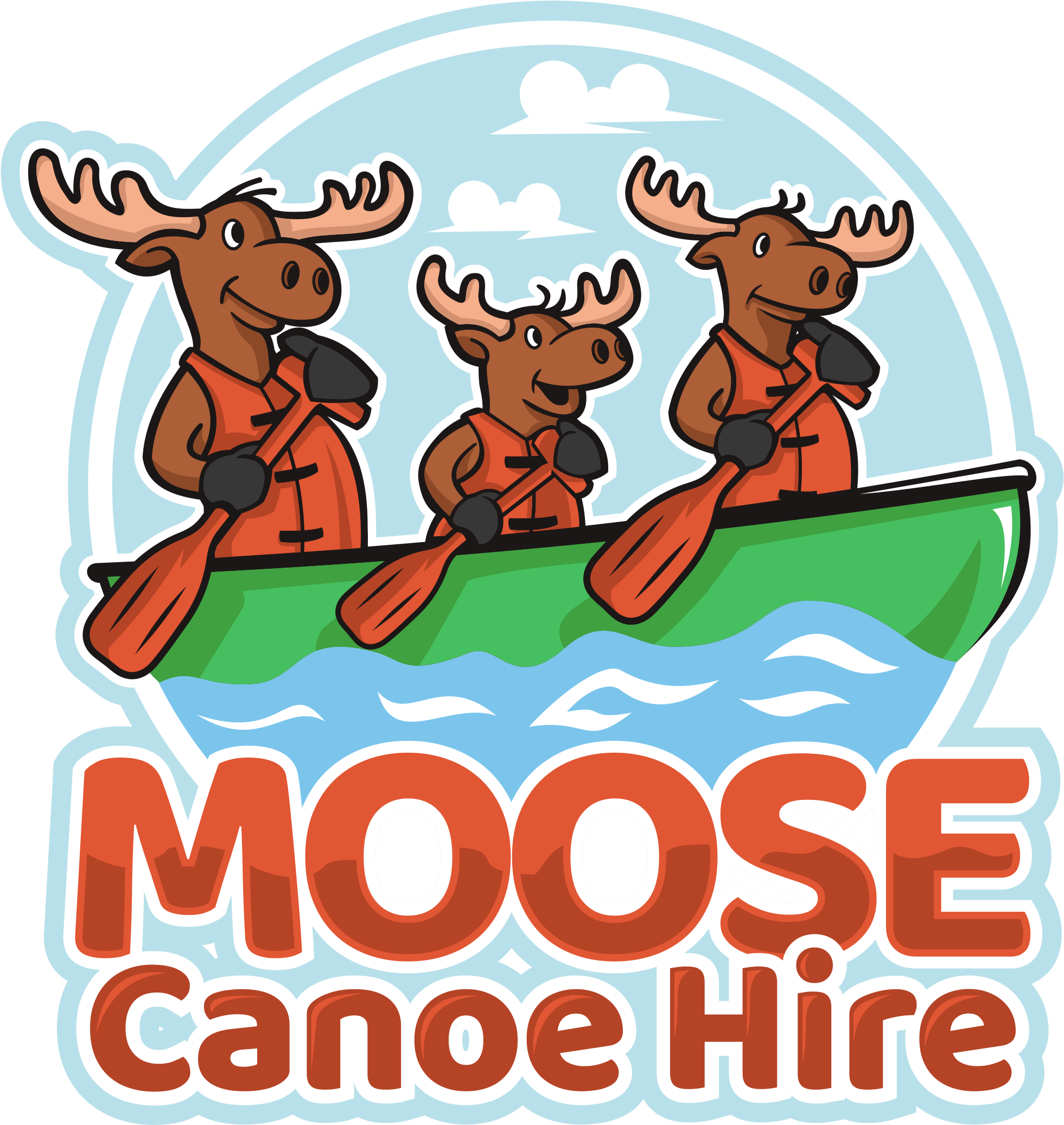 Moose Canoe & Sup Hire Marlow - Cartoon Clipart (2482x2482), Png Download