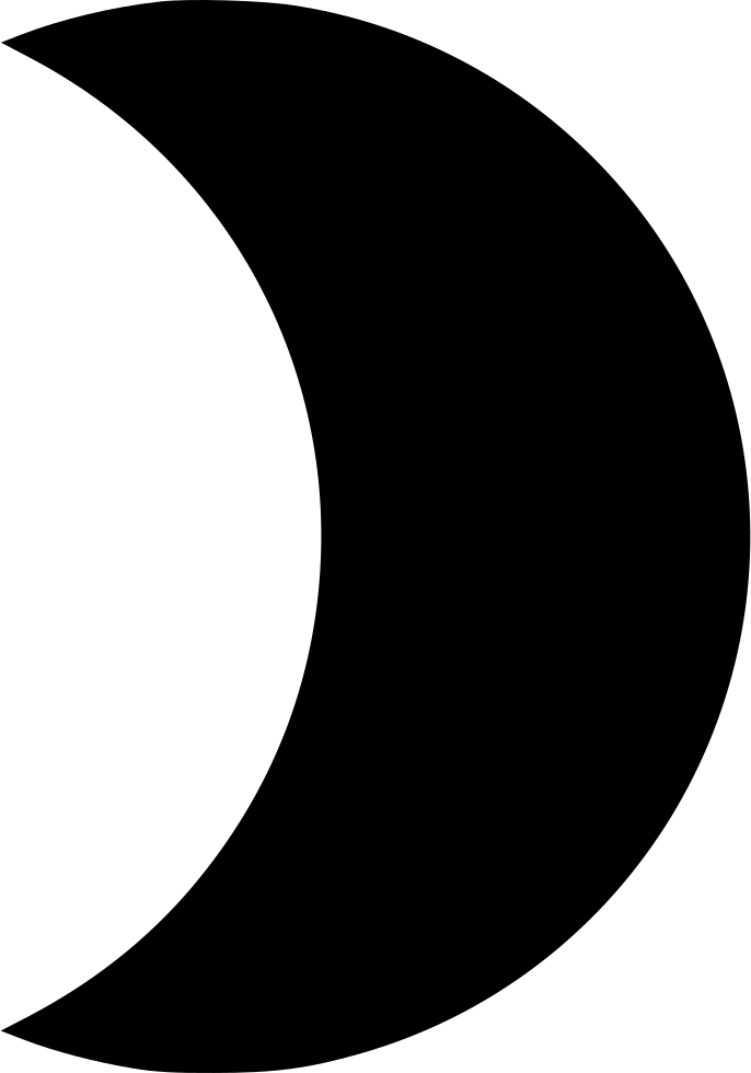 Moon Waxing Crescent Svg Png Icon Free Download Clipart (686x980), Png Download