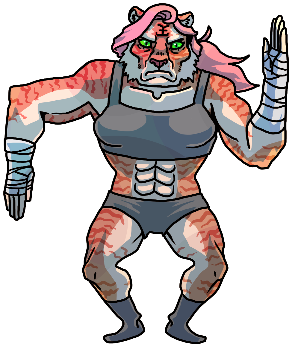 Turbo Trigresses From Muscle Mesa - Cartoon Clipart (1200x1200), Png Download