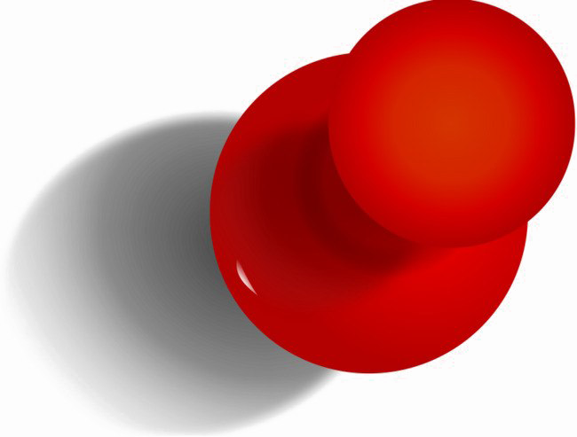 Pin Png File - Push Pin Png Clipart (650x493), Png Download