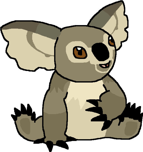 New South Wales Koala - Cartoon Clipart (573x606), Png Download