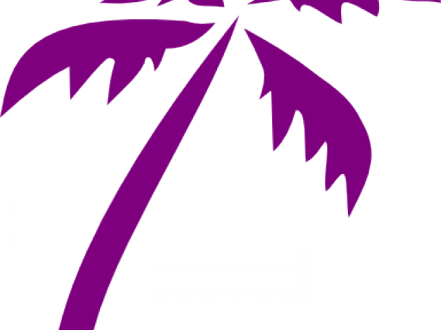 Palm Tree Clipart Curved - Transparent Orange Palm Tree - Png Download