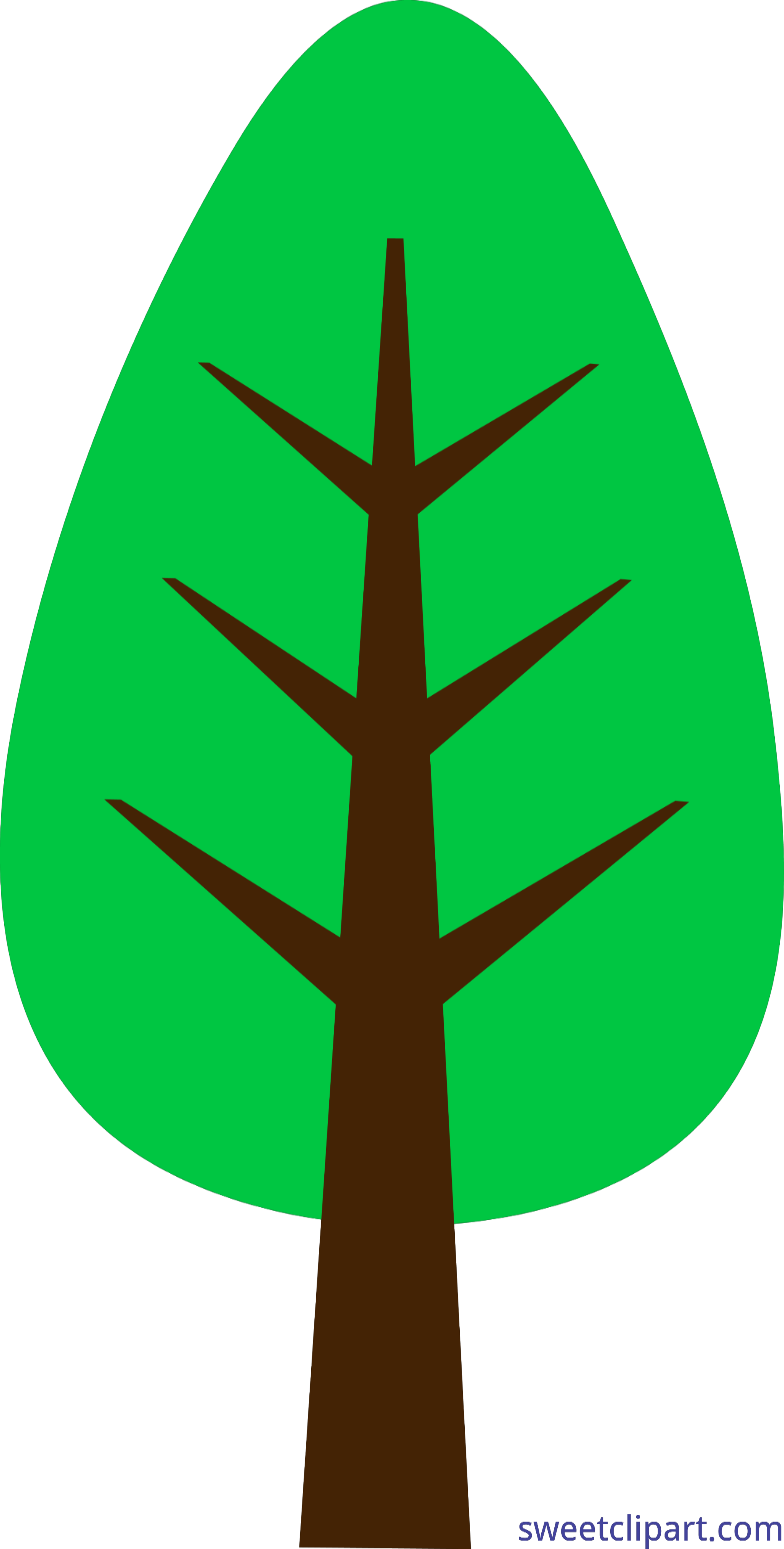 Transparent Tall Pine Tree Silhouette Png - Cute Christmas Tree Clip Art (3128x6177), Png Download
