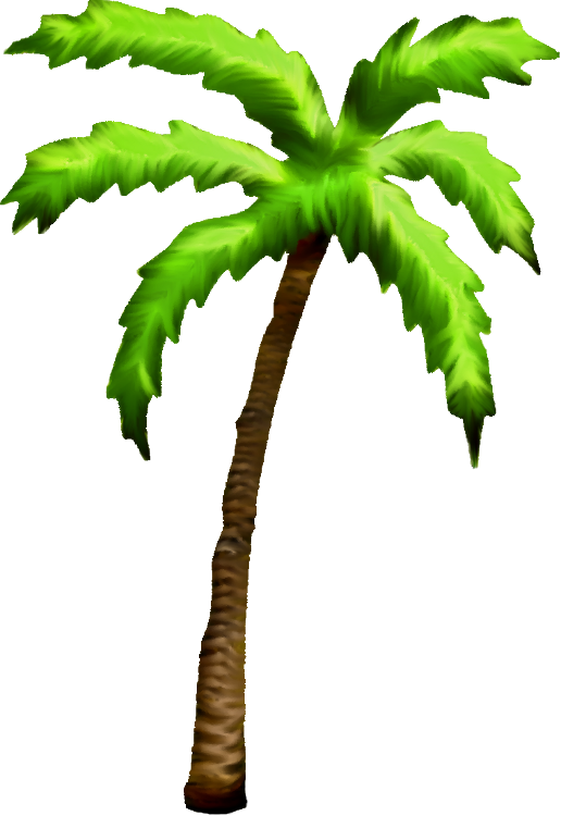 Palm Tree Art Tropical Palm Trees Clip Art Go Back - Palm Tree 8 Bit - Png Download (516x750), Png Download
