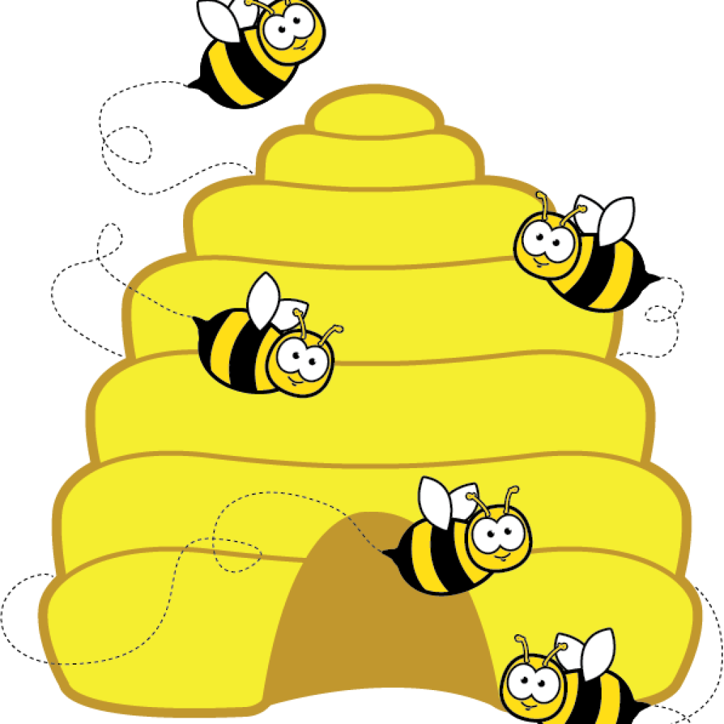 Hive Clip Art Home Free Clipart Bee Clipart Beehive - Bee Hive Clip Art - Png Download (1024x1024), Png Download