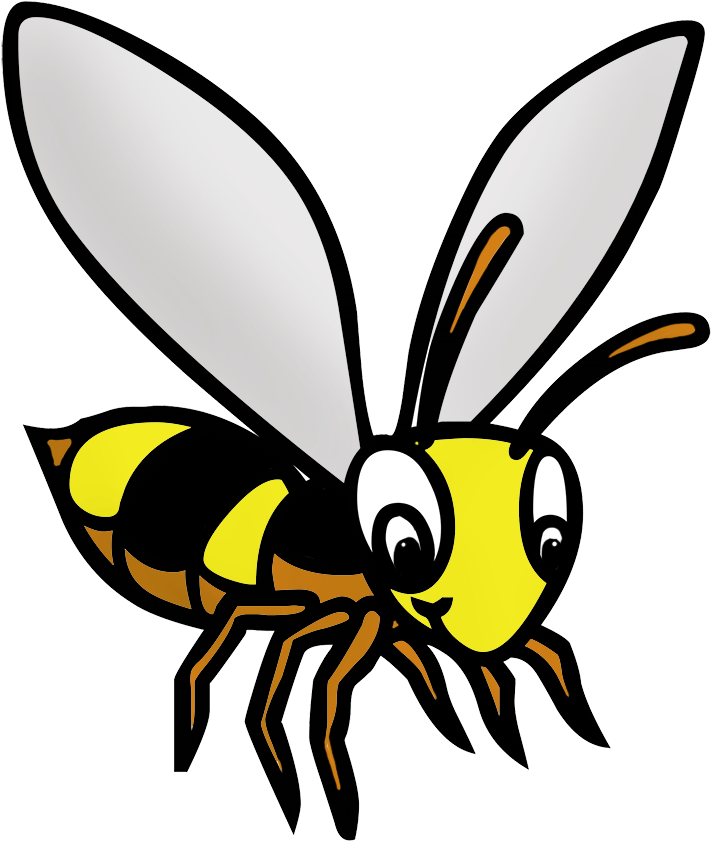 Bee Drawing In Color - Bee Cliparts Black And White - Png Download (945x945), Png Download