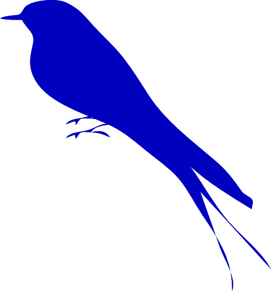 Vector Blue Bird Clipart - Png Download (552x594), Png Download
