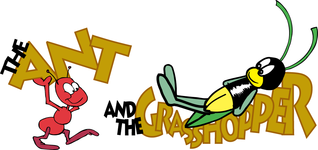 The Ant And The Grasshopper - Ant And The Grasshoppers Clipart (1079x511), Png Download