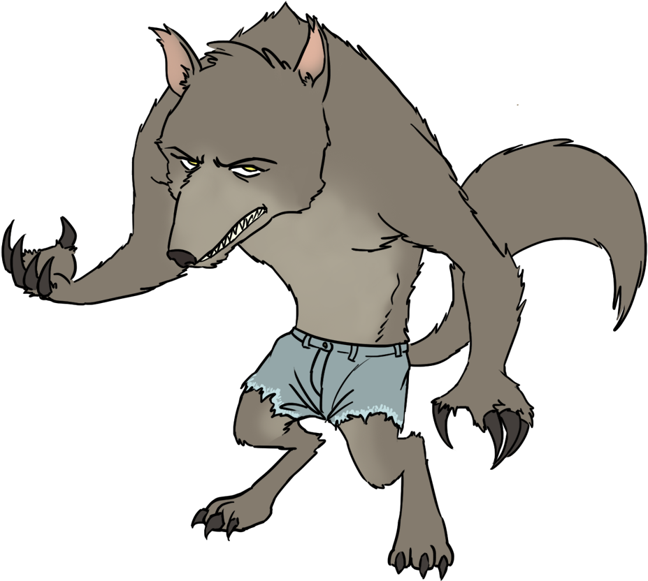 Wolf Clipart Werewolf - Clipart Werewolf - Png Download (953x859), Png Download