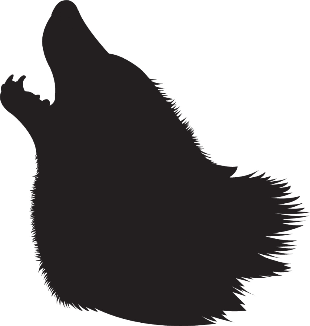Gray Wolf Silhouette Clip Art - Wolf Head Silhouette Vector - Png Download (1024x1079), Png Download