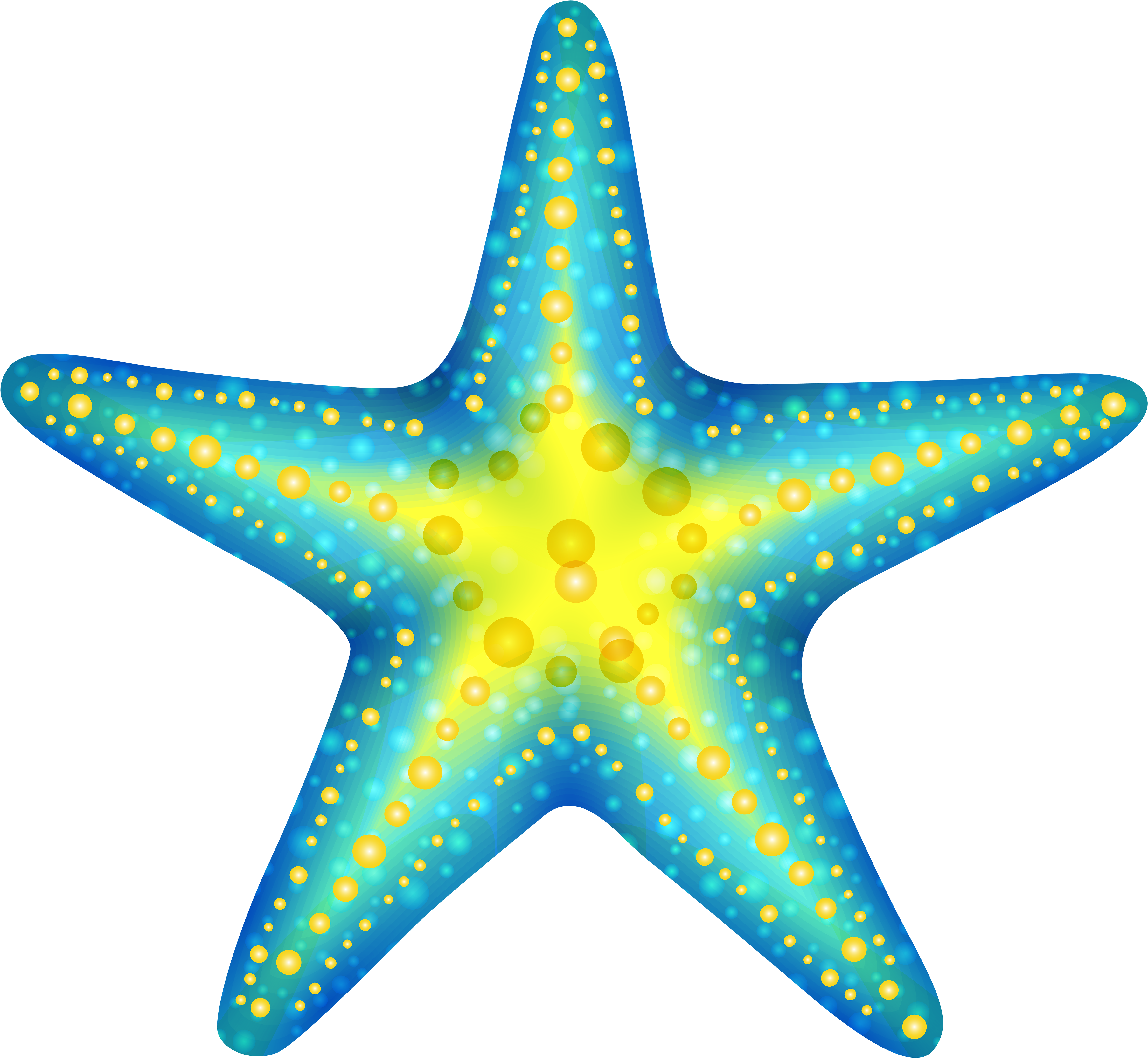 Blue Starfish Png Clip Art Best Web Clipart Intended - Transparent Background Starfish Clipart (5905x5444), Png Download