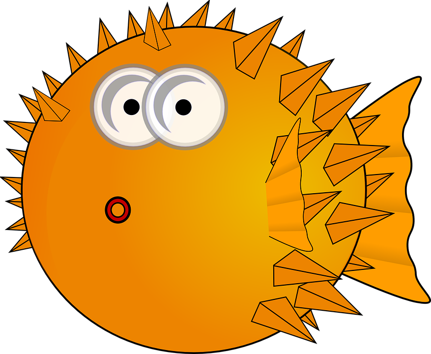 Transparent Fish Clip Art - Puffer Fish Clipart - Png Download (877x720), Png Download