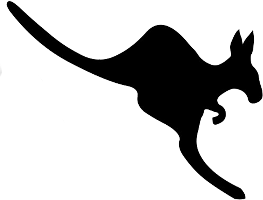 Black Kangaroo Transparent Background Clipart (964x827), Png Download