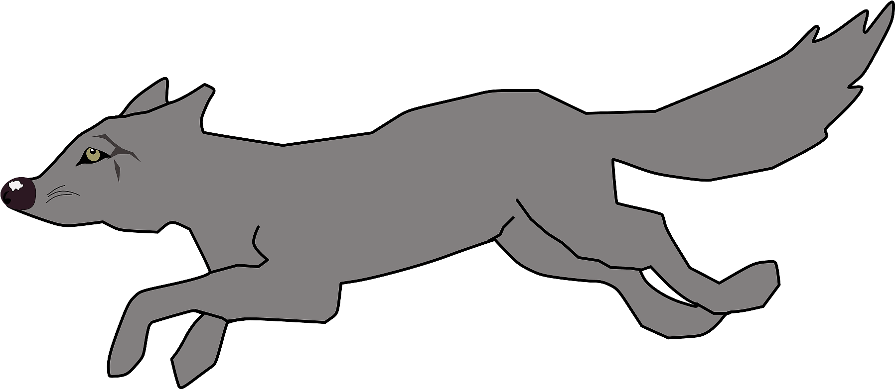 Dog Running Sillhoute Png Clipart (1920x1048), Png Download