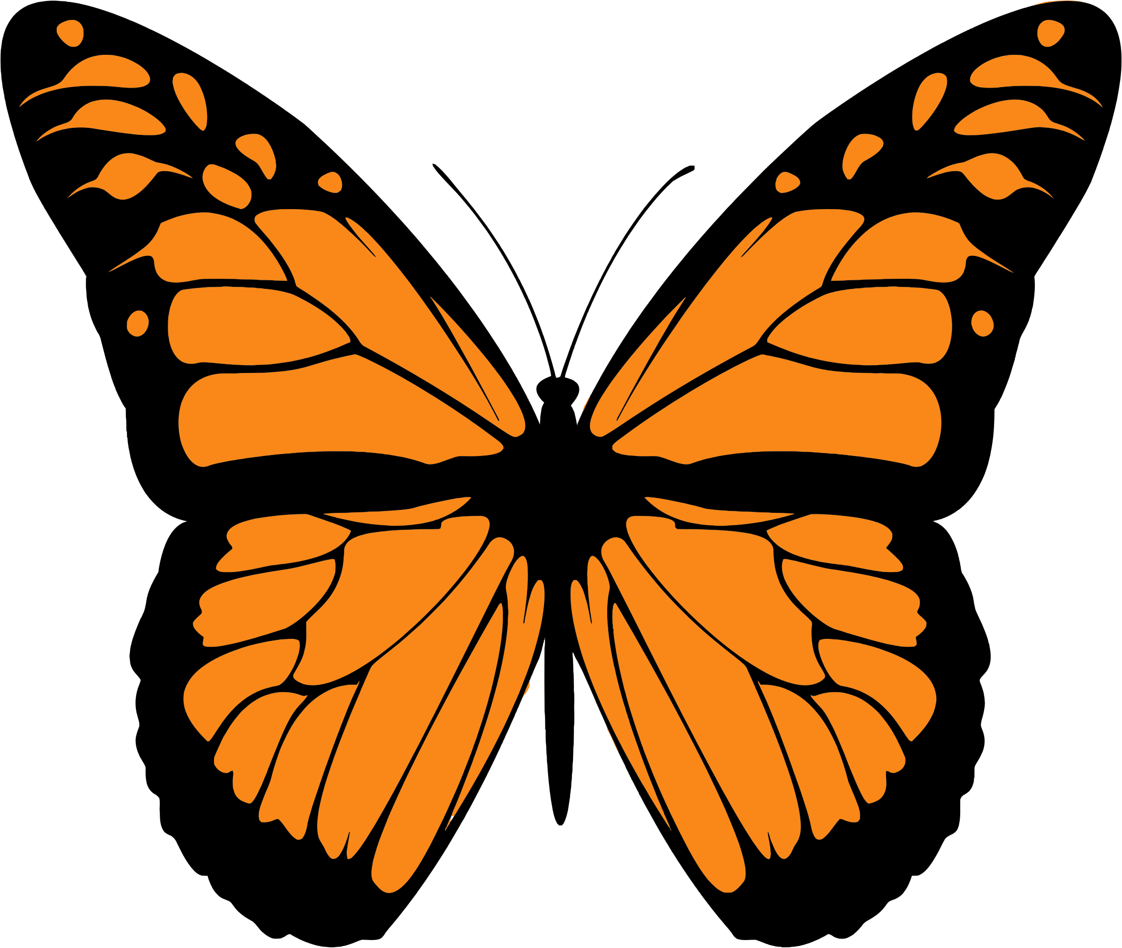 Monarch Butterfly Clipart Trail - Monarch Butterfly Clipart - Png Download (2254x1904), Png Download
